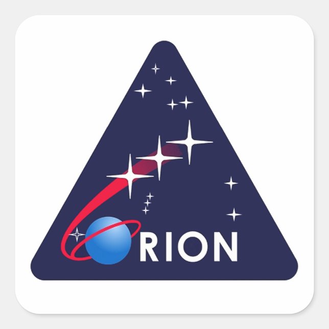 Orion-Crew-Modul Quadratischer Aufkleber (Vorderseite)