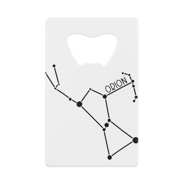 Orion die Jäger Konstellation spielt Grafik die Geldbeutel Flaschenöffner (Vorderseite)