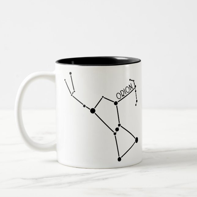 Orion die Jäger Konstellation spielt Grafik die Zweifarbige Tasse (Links)