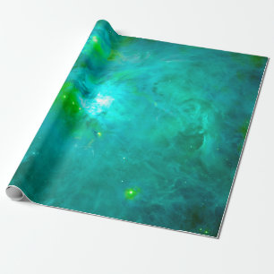 Orion Nebel Aqua Türkis Geschenkpapier