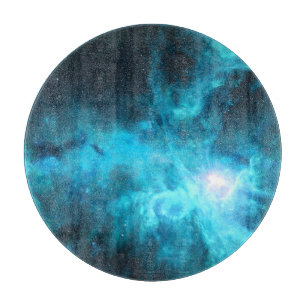 Orion Nebel, blaues Licht, Astronomie. Schneidebrett