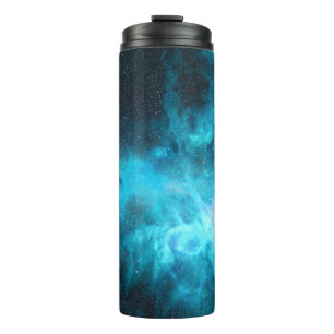Orion Nebel, blaues Licht, Astronomie. Thermosbecher