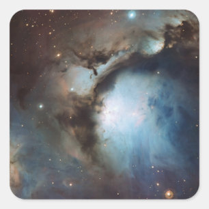 Orion-Nebel Messier 78 echtes Weltraumfoto Quadratischer Aufkleber