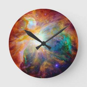 Orion-Nebel Regenbogen-Galaxie Runde Wanduhr
