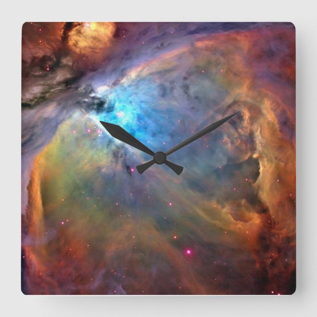 Orion Nebula Clock Quadratische Wanduhr (Vorderseite)