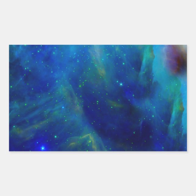 Orion Nebula kosmisches Galaxien-Weltraum Rechteckiger Aufkleber (Vorderseite)