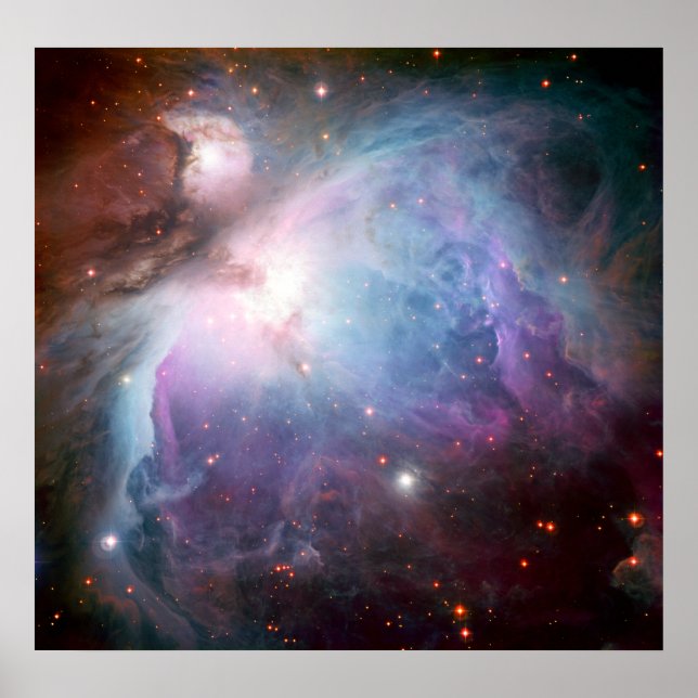 Orion Nebula Lila Space Poster (Vorne)