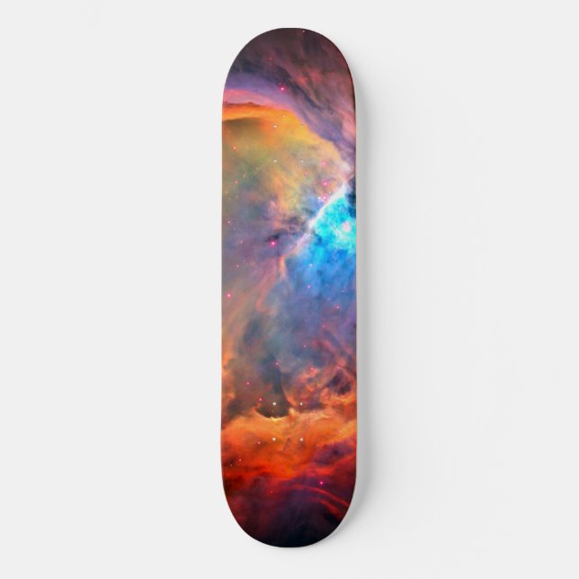 Orion Nebula Raumgalaxie mit hohem Kontrast Skateboard (Vorderseite)