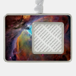 Orion Nebula Raumgalaxie Rahmen-Ornament Silber