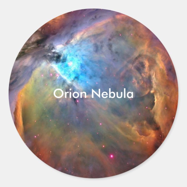 Orion Nebula Raumgalaxie Runder Aufkleber (Vorderseite)