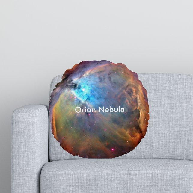 Orion Nebula Raumgalaxie Rundes Kissen (Orion Nebula Space Galaxy Round Pillow)