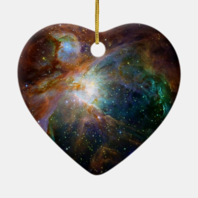 Orion Nebula rötlich-braune NASA Keramik Ornament (Hinten)