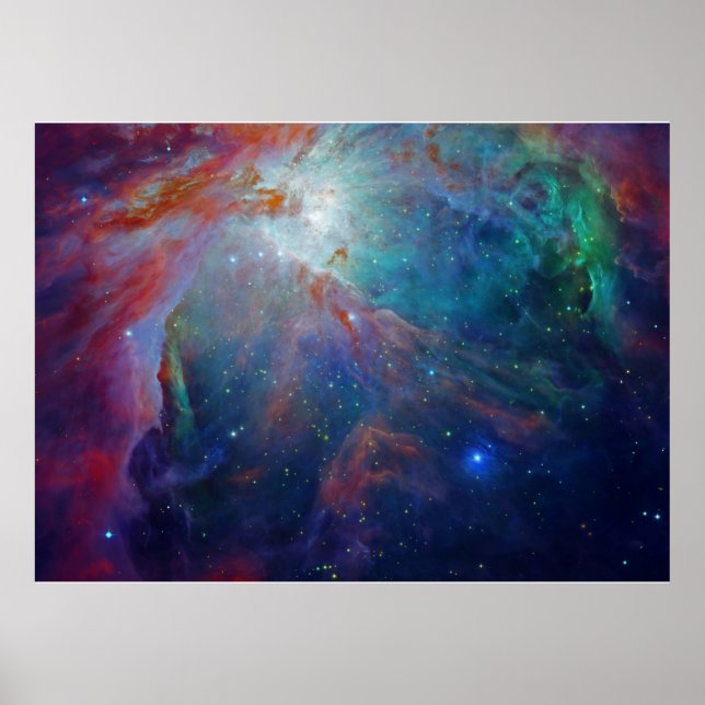 Orion Nebula schimmert die blaue NASA Poster (Vorne)