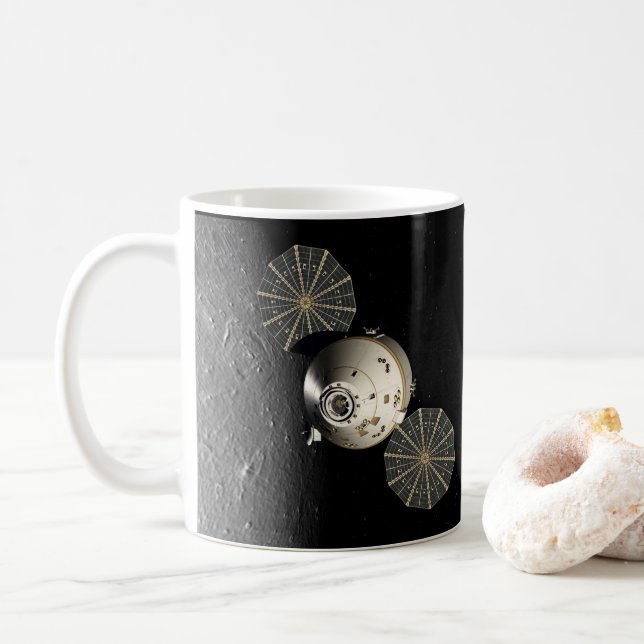 Orion Spacecraft am Lunar Kaffeetasse (Mit Donut)