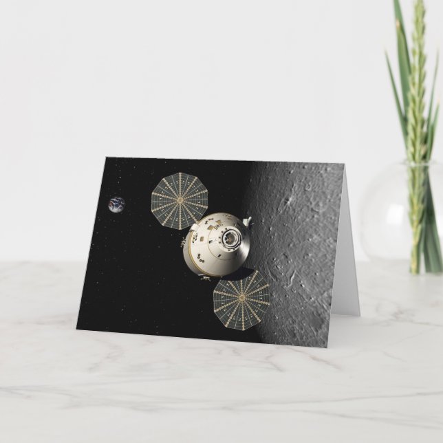 Orion Spacecraft am Lunar Karte (Vorderseite)