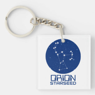Orion Starseed Schlüsselanhänger - Blau & Weiß Des
