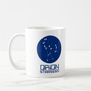 Orion Starseed Tasse – Blau-Weißes Kosmisches Desi