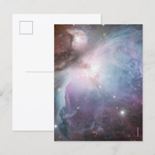 Orionnebel Astronomie blau braun beige Himmel Ster Postkarte