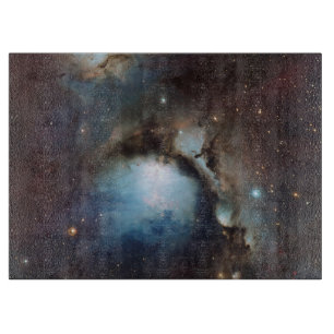 Orionnebel Astronomie blau braun beige Himmel Ster Schneidebrett