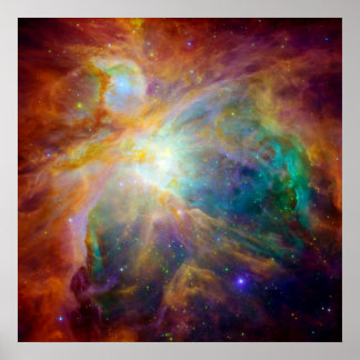 Orionnebel (Hubble & Spitzer Teleskope) Poster