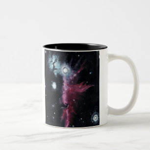 Orions- und Horsehead Nebelfleck-Tasse Zweifarbige Tasse