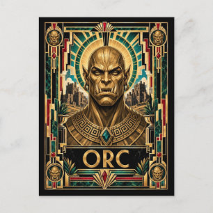 Ork, Art Deco Mythisch Postkarte