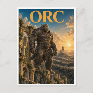 Ork, Gothic Fantasy-Monster Postkarte