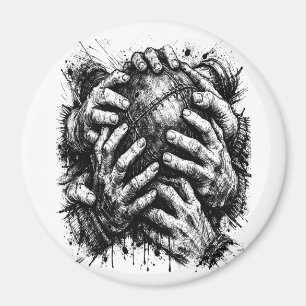 Orkney Dark Art Ink Illustration – Greifende Hände Magnet