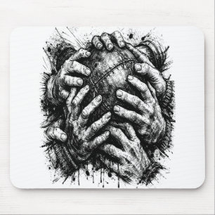Orkney Dark Art Ink Illustration – Greifende Hände Mousepad