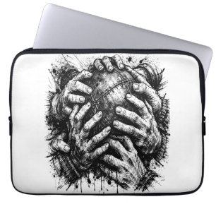 Orkney Dark Art Tintenillustration – Greifende Hän Laptopschutzhülle