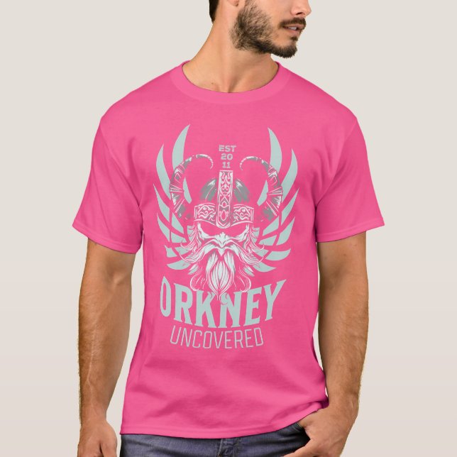 Orkney Entdeckt - Viking - Reiseverlauf T-Shirt (Vorderseite)