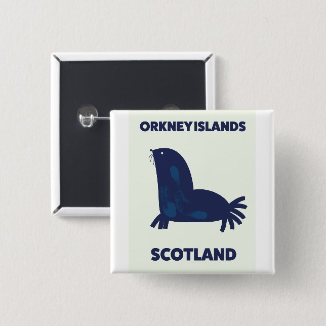 Orkney-Inseln, Schottland Button (Vorne & Hinten)