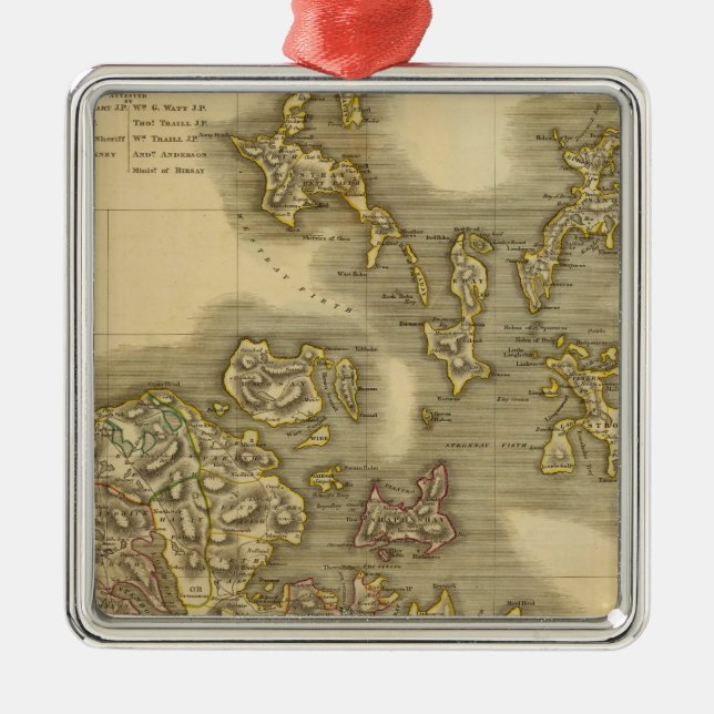 Orkney-Inseln Silbernes Ornament (Vorne)