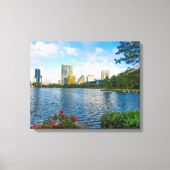 Orland Florida Lake Eola Leinwanddruck (Vorderseite)