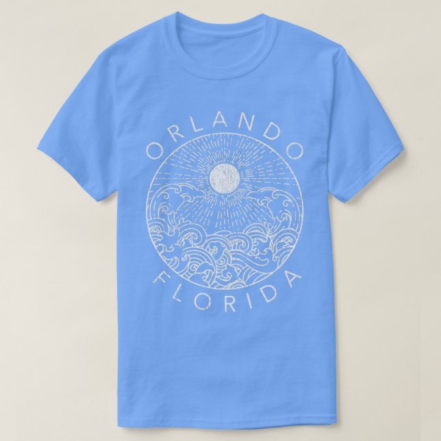 Orlando Beach Florida Ferien Ozean Retro Souveni T-Shirt (Design vorne)