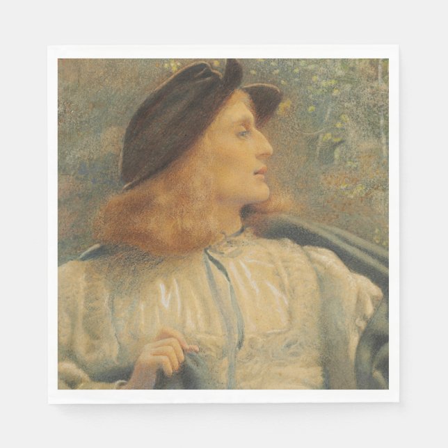 Orlando (Beautiful Young Man) (von E.R. Hughes) Serviette (Vorderseite)