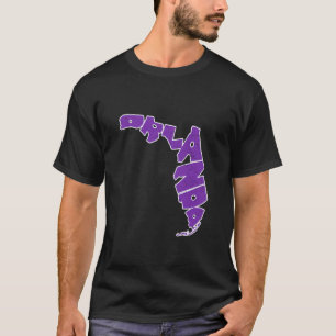 Orlando Buchstaben innerhalb Florida Staats Karte T-Shirt
