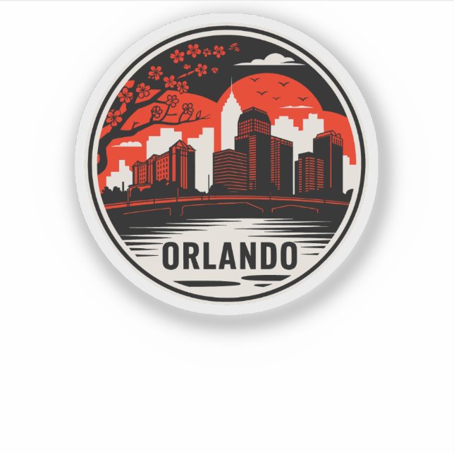 Orlando City Florida USA Aufkleber (Vorderseite)
