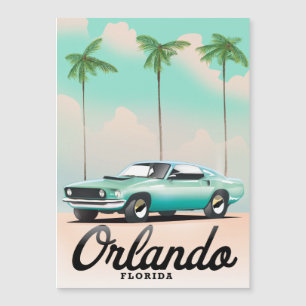 Orlando Dämmerung Florida Reiseplakat Magnetkarte
