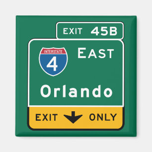 Orlando, FL Road Sign Magnet