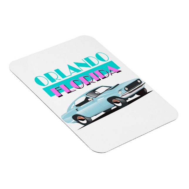 Orlando Florida 80er Poster Magnet (Rechte Seite)