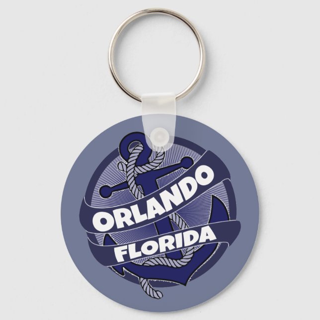 Orlando Florida Anker Swirl Schlüsselanhänger (Vorderseite)