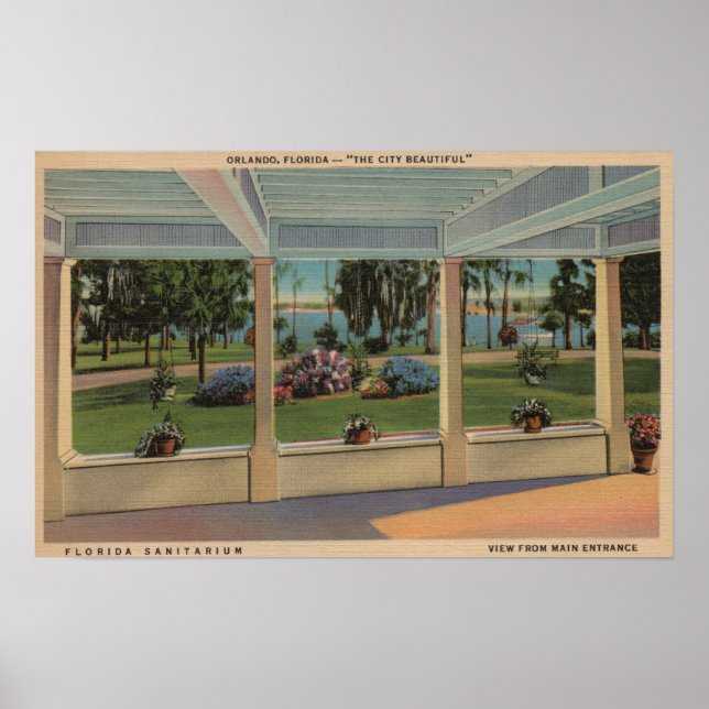 Orlando, Florida - Außenansicht von Florida Poster (Vorne)