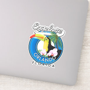Orlando Florida Entdecken Sie ein Retro-Logo. Aufkleber