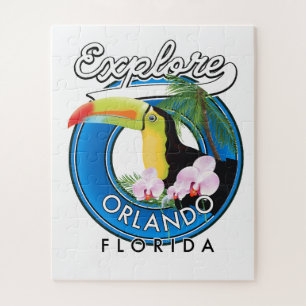 Orlando Florida Entdecken Sie Retro-Logo.