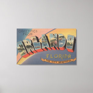 Orlando, Florida - große Buchstabe-Szenen 2 Leinwanddruck