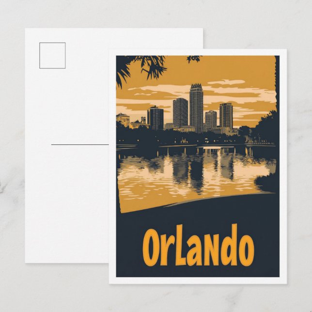 Orlando Florida Kunst, Dichtung und Musik Postkarte (Vorne/Hinten)