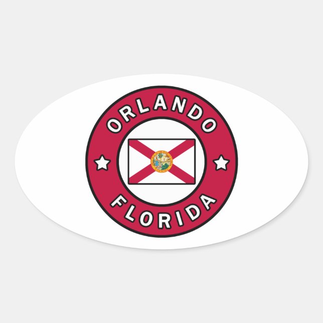Orlando Florida Ovaler Aufkleber (Vorderseite)