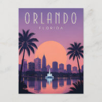 Orlando Florida Palmen Sonnenuntergang Skyline Url