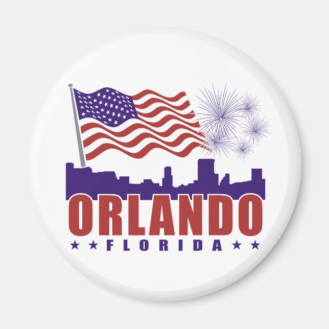 Orlando Florida Patriotic Magnet (Vorne)